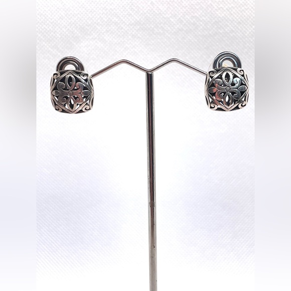 Janice Girardi Sterling Silver Earrings w Flor de Lis Design; Marked 925 JDG! - Picture 2 of 13